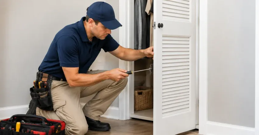 technician repairing doorbell button and wiring in Sunnylea, Etobicoke